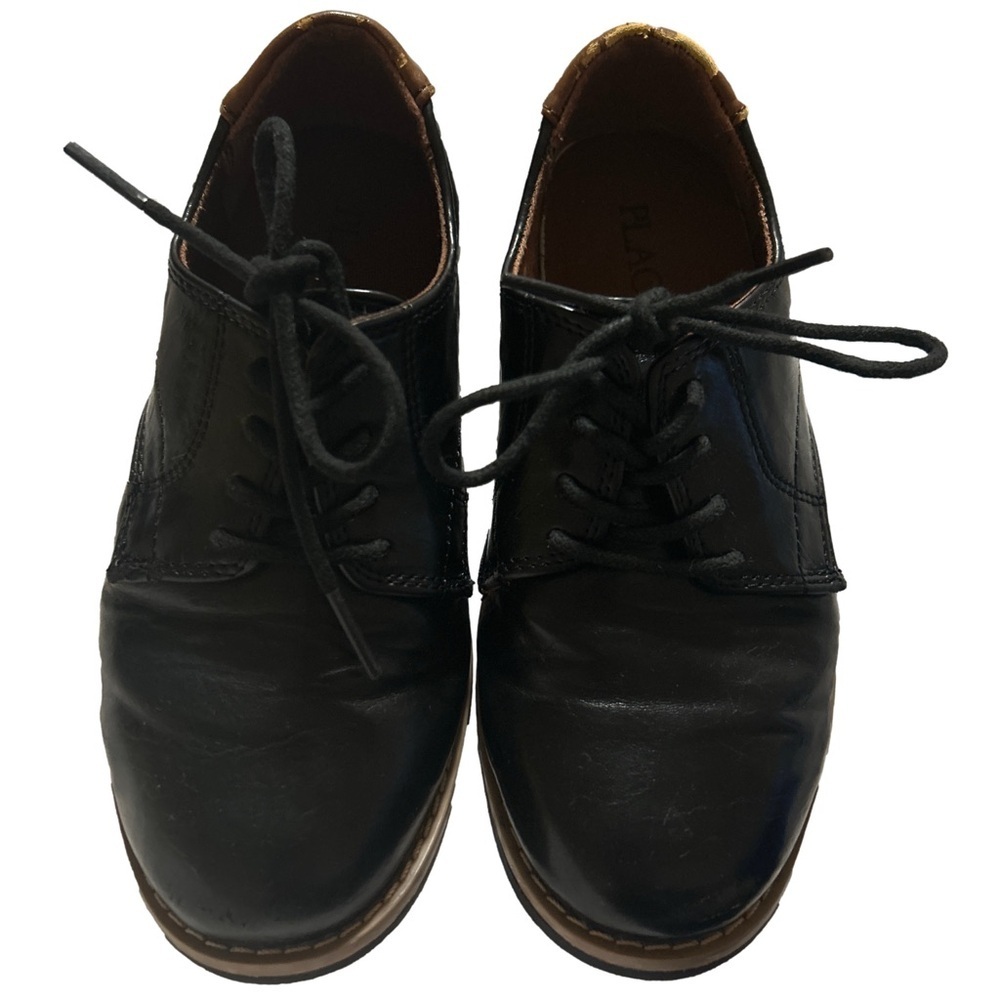 The Children's Place Black Lace-Up Dress Up Shoes Boys Size 1